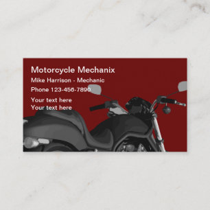 Motorfiets Thema Mechanic Visitekaartjes