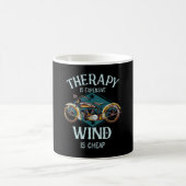 Motorfiets Therapie Wind  Biker Gift Koffiemok (Center)