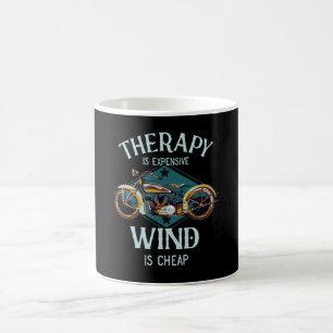 Motorfiets Therapie Wind  Biker Gift Koffiemok