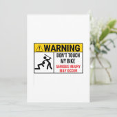 Motorfiets Tik niet op Mijn waarschuwing Tik niet  Kaart (Staand voorkant)