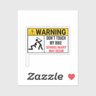 Motorfiets Tik niet op Mijn waarschuwing Tik niet  Sticker