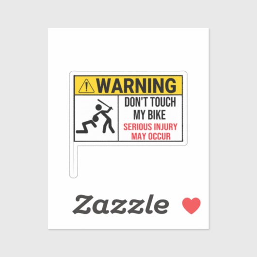 Motorfiets Tik niet op Mijn waarschuwing Tik niet  Sticker (Vel)