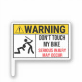 Motorfiets Tik niet op Mijn waarschuwing Tik niet  Sticker (Voorkant)