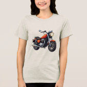 Motorfiets Tri-Blend Shirt (Voorkant)