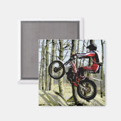 Motorfiets Trials Ruiter Magnet (Voorkant / Achterkant)