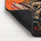 Motorfiets Triple Mousepad Muismat (Hoek)