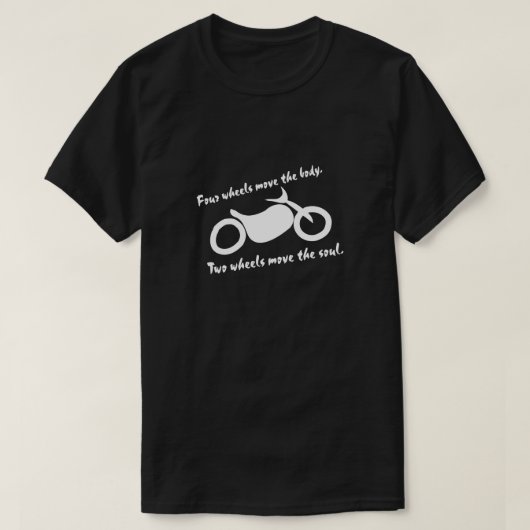 Motorfiets - Twee wielen verplaatsen de soep T-shirt (Design voorkant)