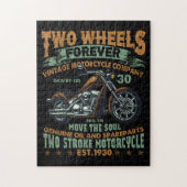 Motorfiets twee wielen voor  legpuzzel (Verticaal)