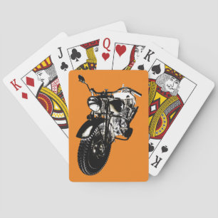 motorfiets uit de jaren veertig pokerkaarten