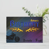 Motorfiets-uitnodiging Kaart (Staand voorkant)