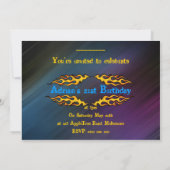 Motorfiets-uitnodiging Kaart (Achterkant)