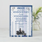 Motorfiets US Flag Police Officer Retirement Kaart (Staand voorkant)