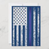 Motorfiets US Flag Police Officer Retirement Kaart (Achterkant)