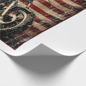 Motorfiets USA Flag Retro Biker Cadeaupapier (Hoek)
