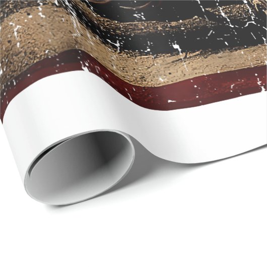 Motorfiets USA Flag Retro Biker Cadeaupapier (Rol Hoek)