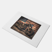 Motorfiets USA Flag Retro Biker Deurmat (Schuin)