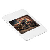 Motorfiets USA Flag Retro Biker Magneet (Rechterzijde)
