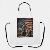 Motorfiets USA Flag Retro Biker Schort (Voorkant)