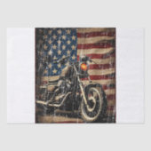 Motorfiets USA Flag Retro Biker Tissuepapier (Voorkant)