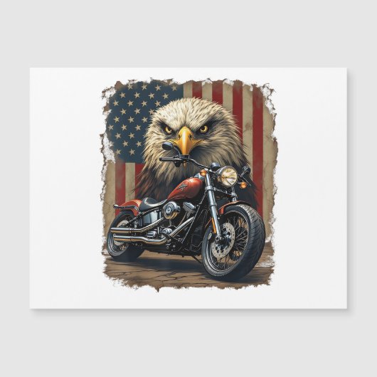 Motorfiets USA Vlag Retro Biker Chopper (Voorkant)