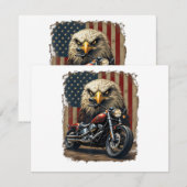 Motorfiets USA Vlag Retro Biker Chopper Bedankkaart (Voorkant / Achterkant)