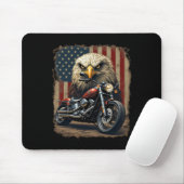 Motorfiets Usa Vlag Retro Biker Chopper Muismat (Met muis)