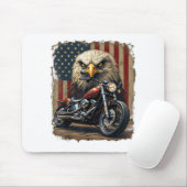 Motorfiets USA Vlag Retro Biker Chopper Muismat (Met muis)
