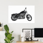 Motorfiets V Poster (Thuiskantoor)