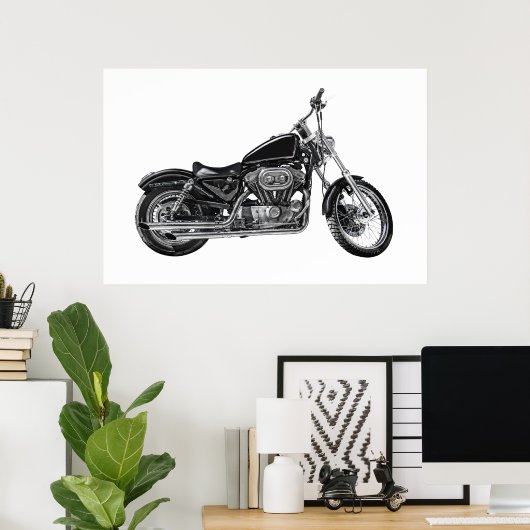 Motorfiets V Poster (Thuiskantoor)