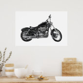 Motorfiets V Poster (Keuken)