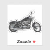 Motorfiets V Sticker (Vel)