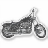 Motorfiets V Sticker (Voorkant)