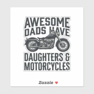 Motorfiets Vader Dochters Citaat Vintage Vector De Sticker