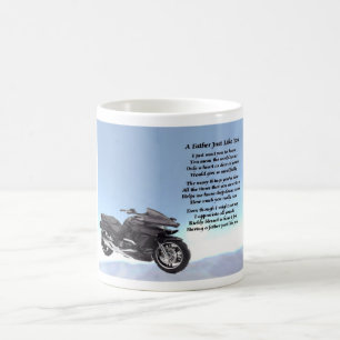 Motorfiets vader gedicht mok