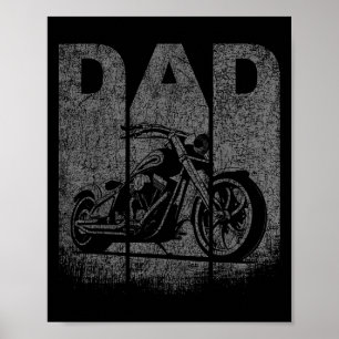 Motorfiets Vader Vaders Dag Motorfiets Graphic Poster