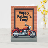 Motorfiets Vaderdag Kaart (Gele Bloem)
