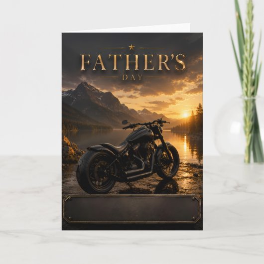Motorfiets Vaderdag Wenskaart Kaart (Voorkant)