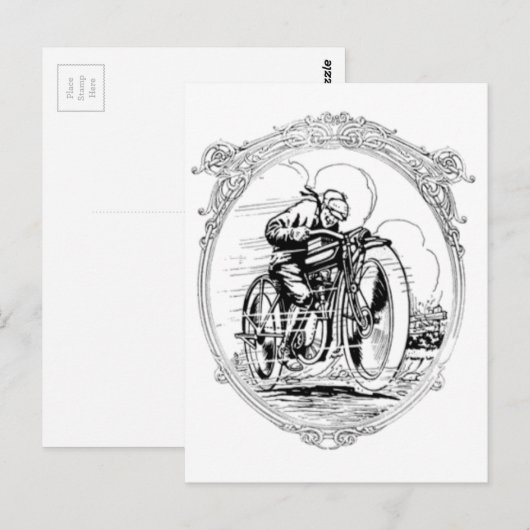  motorfiets- Vaders Dag-Verjaardag Briefkaart (Voorkant / Achterkant)