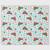 Motorfiets vakantie geschenken cadeaupapier (Vlak)