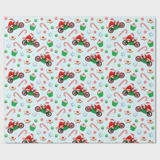 Motorfiets vakantie geschenken cadeaupapier (Vlak)