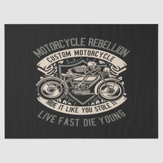 Motorfiets van de Rebel Tissuepapier (Voorkant)