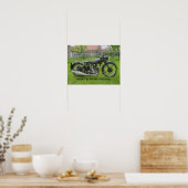 motorfiets Velocette KSS Olieverf Poster (Keuken)