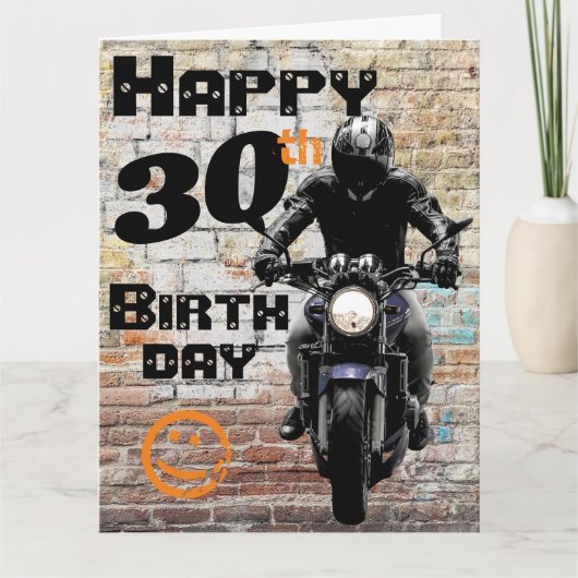 Motorfiets 'Verjaardag 30e Heb het nog steeds Kaart (Voorkant)