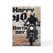 Motorfiets 'Verjaardag 40ste Nog steeds aan de gan