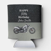 Motorfiets Verjaardag 50e Naam Hobby Blikjeskoeler (Achterkant)