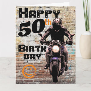 Motorfiets 'Verjaardag 50ste Heb het nog steeds Kaart