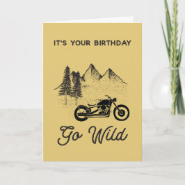 Motorfiets Verjaardag Go Wild look Kaart