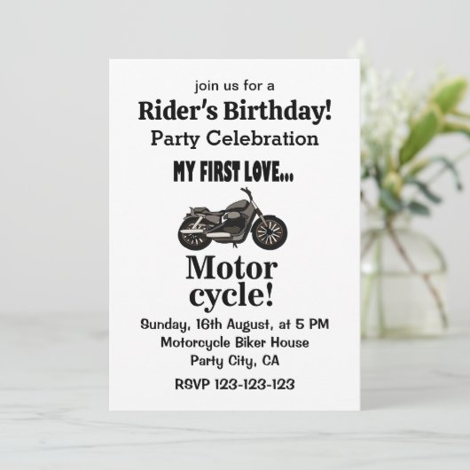 Motorfiets Verjaardag Motorfiets Classic Motorfiet Kaart (Staand voorkant)