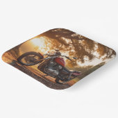 Motorfiets Verjaardag Papieren Bordje (Gebogen)