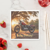 Motorfiets Verjaardag Servet (Insitu)